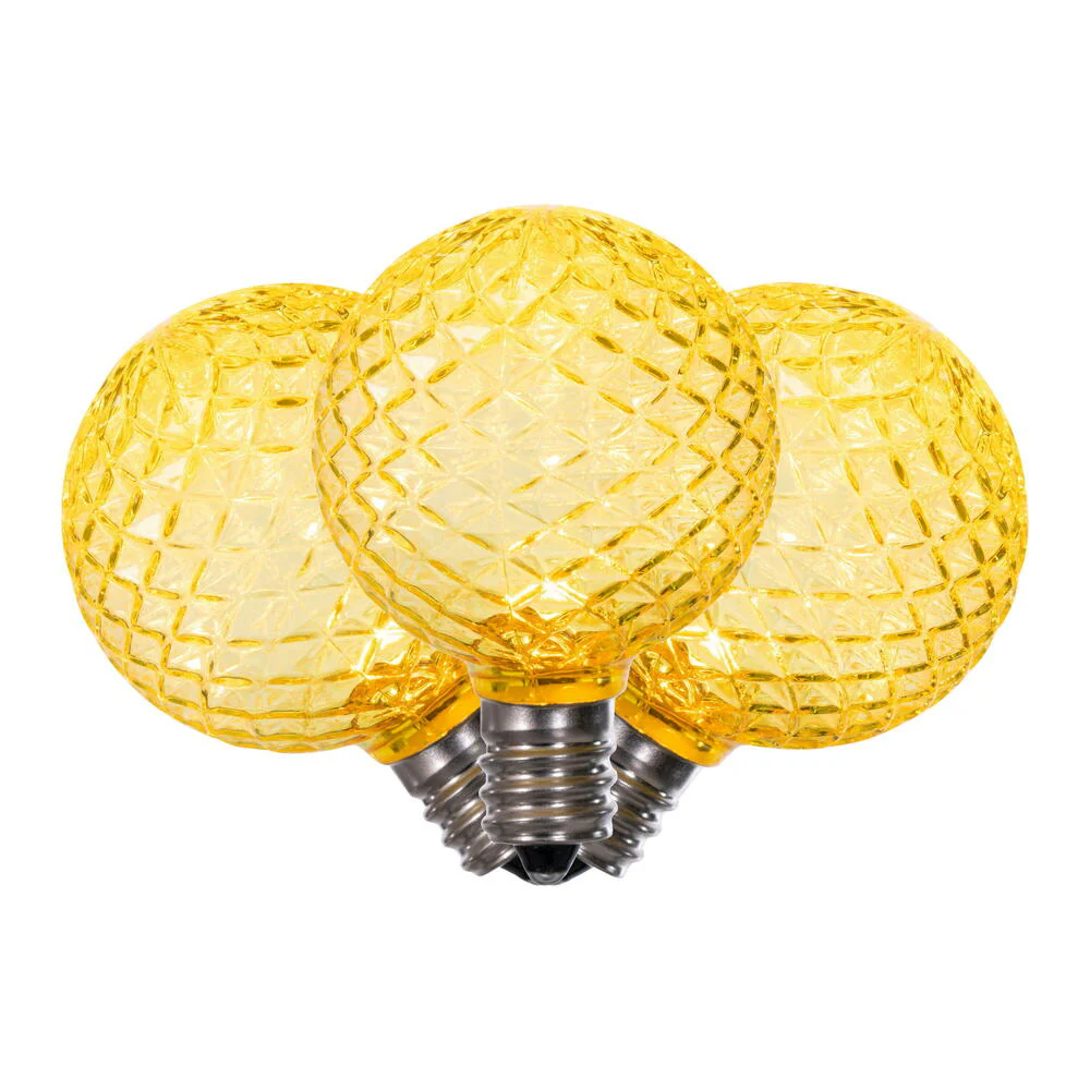 25PK - Vickerman Yellow Faceted G40 LED Replacement Bulb - Image 2