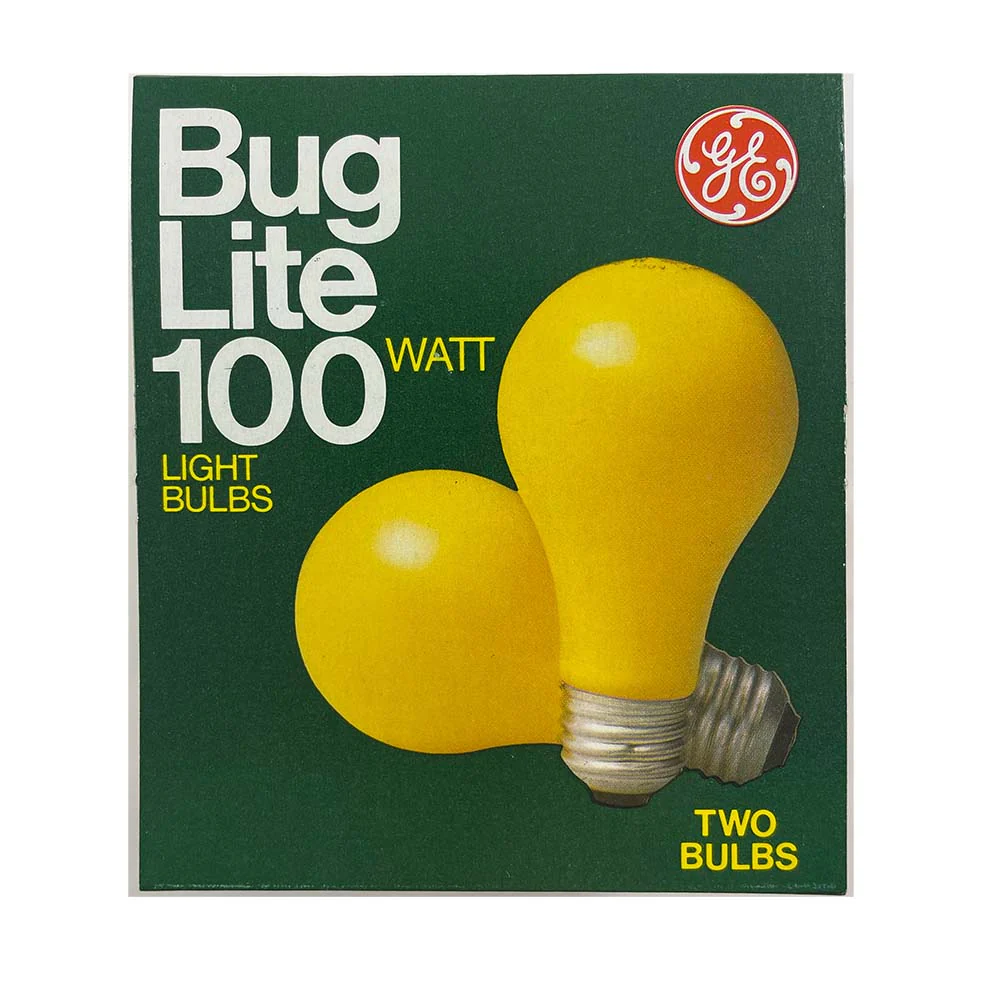 2PK - GE 100w A19 Yellow Bug Light Bulbs - Image 2