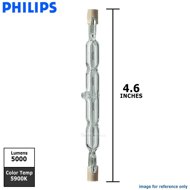 2PK - Philips 300w 120v T3 Double-Ended R7s 5000Lm 2900K Halogen Light Bulb - Image 2