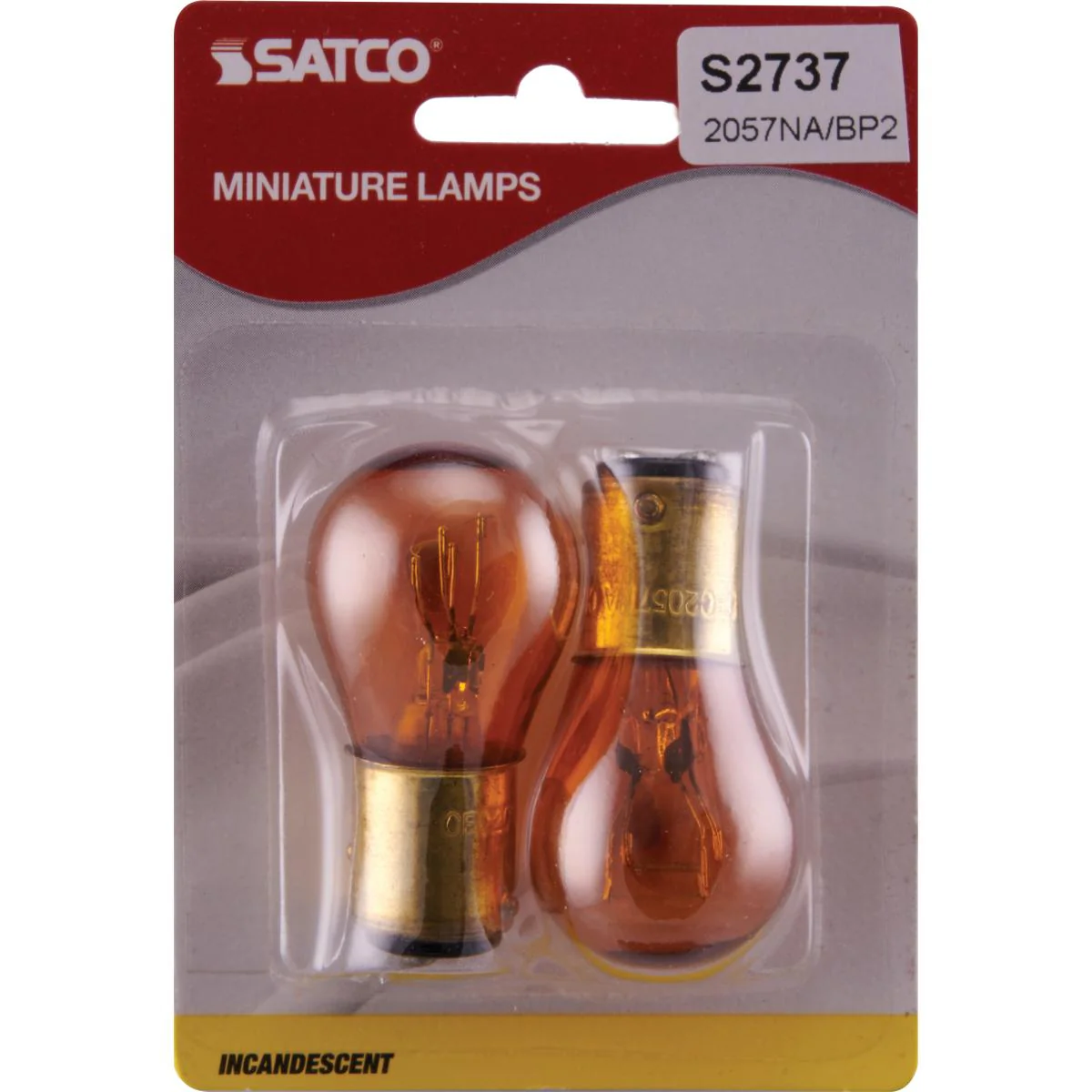 2Pk - Satco 26.88/6.72w S8 1200/5000 Double Contact Bayonet base 14v Amber Bulb - Image 4