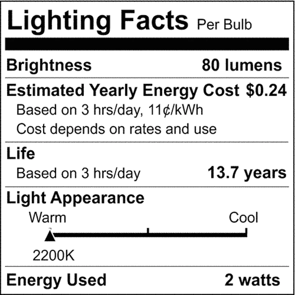 2Pk - Satco 2w G25 LED Replacement String Light E26 Base 2200K 120v Clear Bulb - Image 8