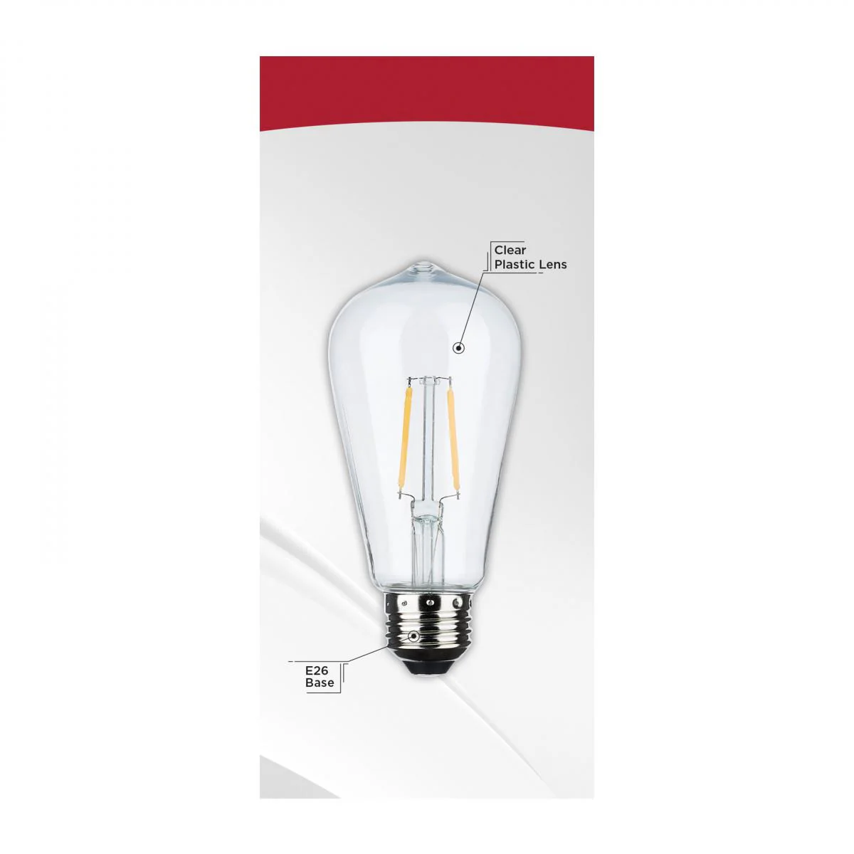 2Pk - Satco 2w ST19 LED Replacement String Light E26 Base 2200K 120v Clear Bulb - Image 5