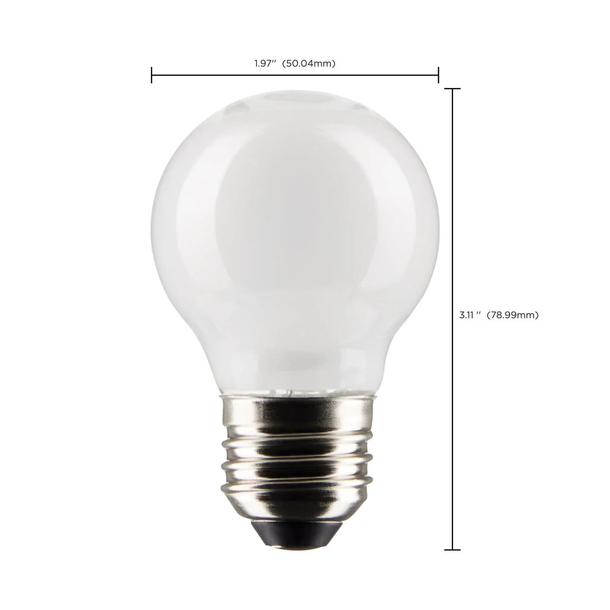 2Pk - Satco 4.5w G16.5 LED E26 Medium Base 5000K 120v White Finish Bulb - Image 7