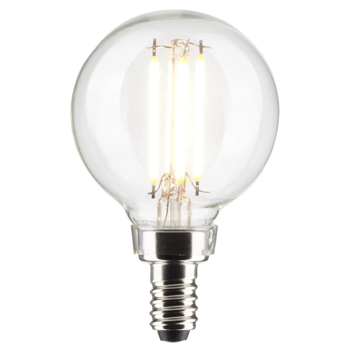 2Pk - Satco 4w G16.5 LED E12 Candelabra Base 5000K 120v Clear Finish Bulb - Image 2