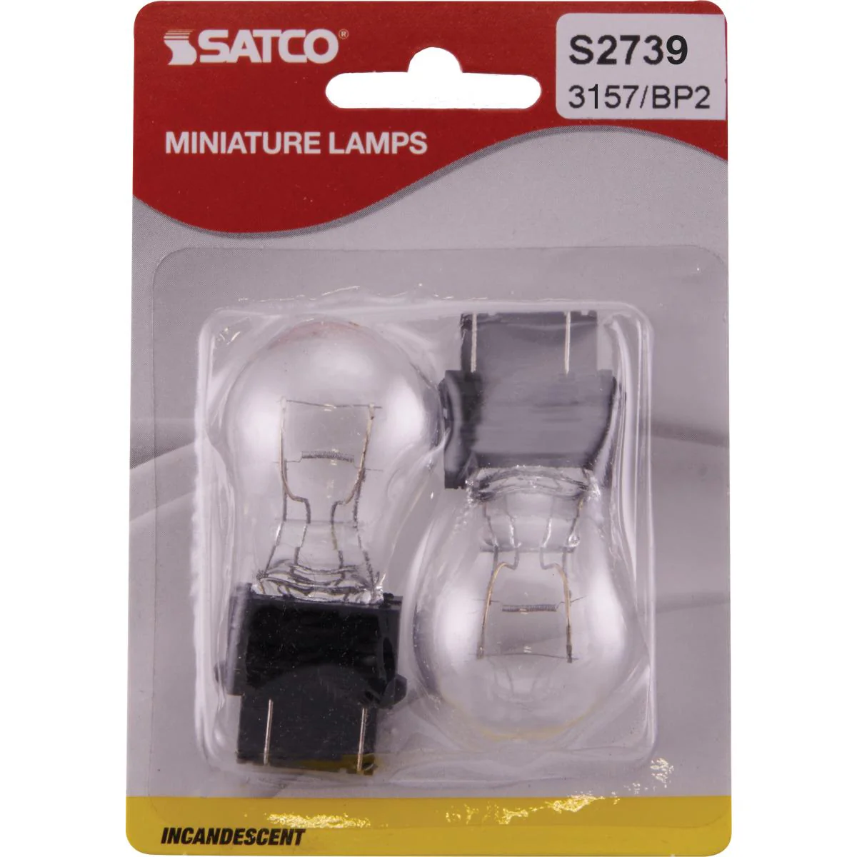 2Pk - Satco 6.72w S8 1200/5000 W3x16q DF Plastic Wedge base 14v Clear Bulb - Image 4