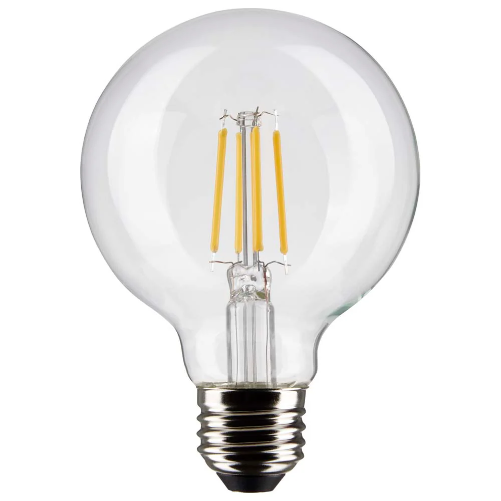 2Pk - Satco 6w G25 Globe Filament LED 3000K Medium Base Dimmable - 60w equiv - Image 2