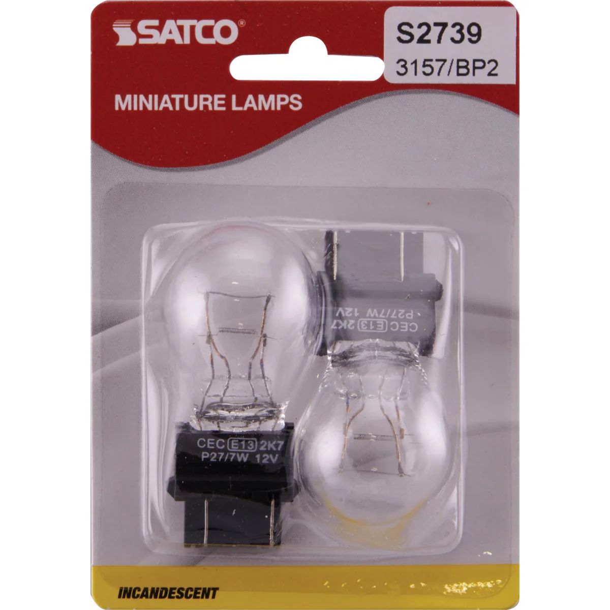 2Pk - Satco 8.26w S8 1200/5000 W3x16q DF Plastic Wedge base 14v Clear Bulb - Image 4