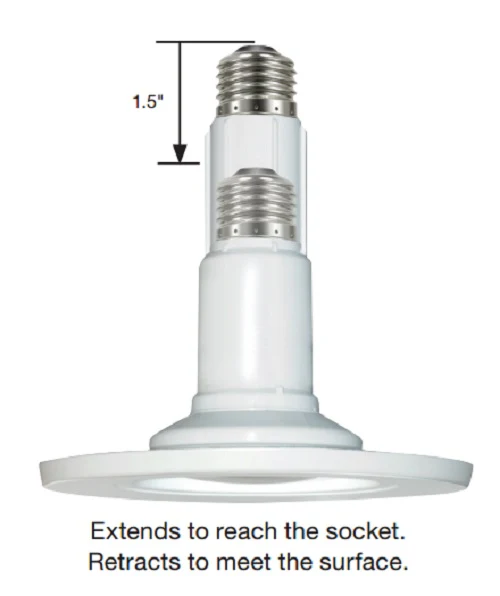 2PK - SATCO 12W E26 5-6" Dimmable LED Recessed Downlight Retrofit Lamp - Image 2