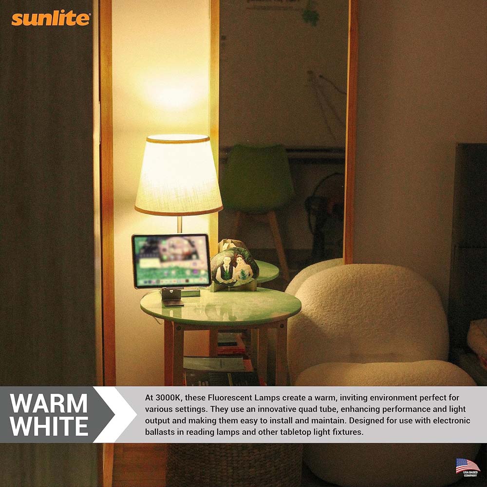 2Pk - Sunlite 27w FML 4-Pin Quad Tube Plug-In 3000K Compact Fluorescent Lamp - Image 4