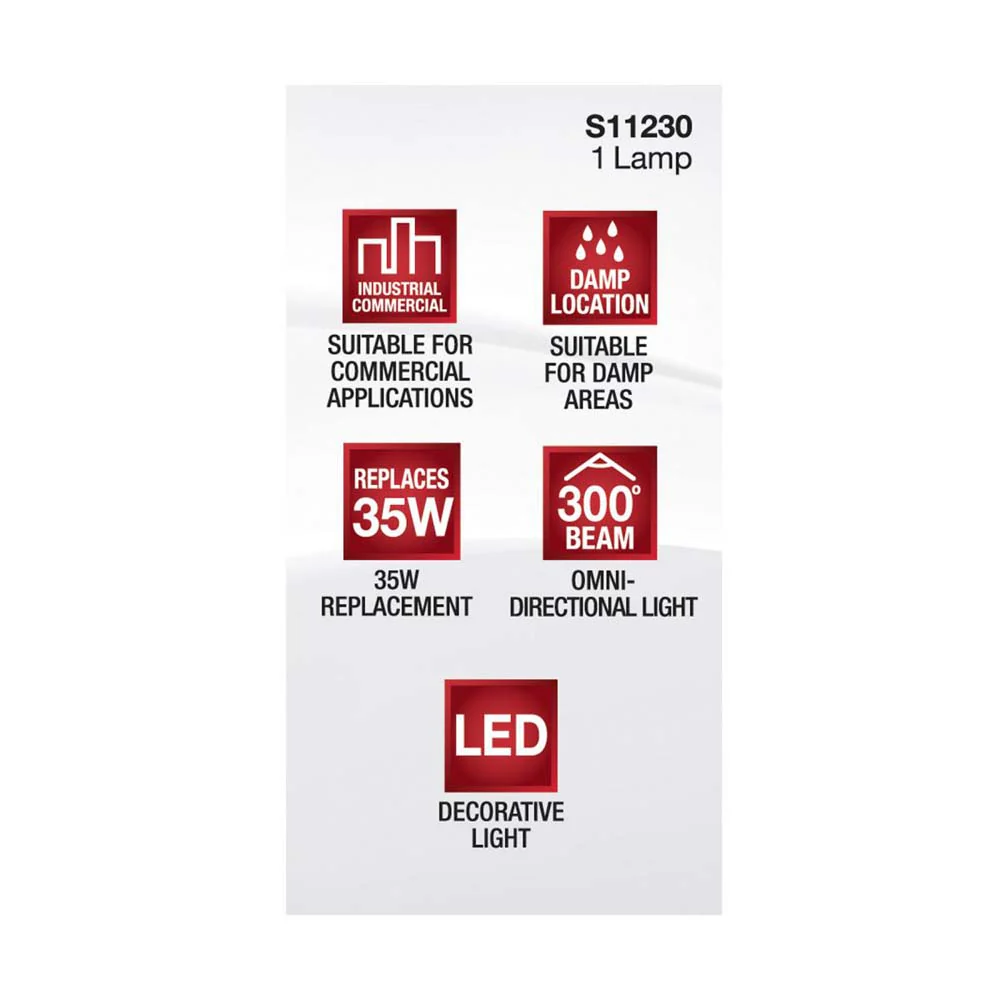 3.5W JCD LED Clear 3000K G9 G9 Double Loop Base 120v - Image 6