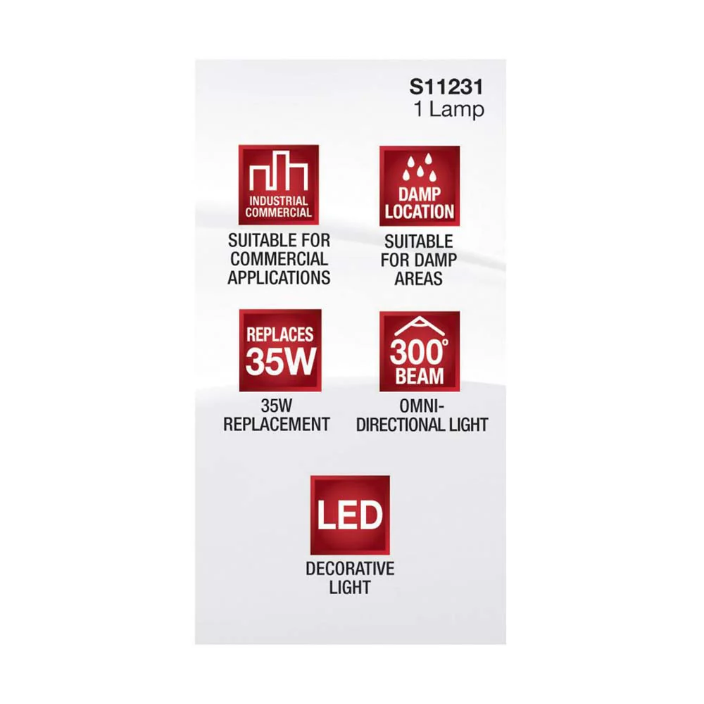 3.5W JCD LED Clear 4000K G9 G9 Double Loop Base 120v - Image 6