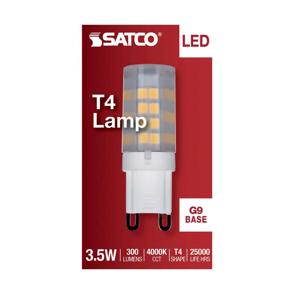 3.5W JCD LED Frosted 4000K G9 G9 Double Loop Base 120v - Image 3