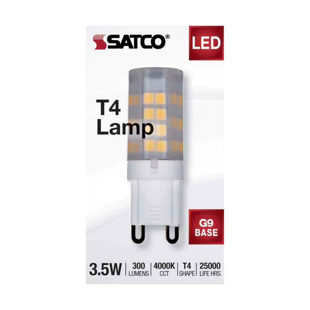 3.5W JCD LED Frosted 4000K G9 G9 Double Loop Base 120v - Image 4
