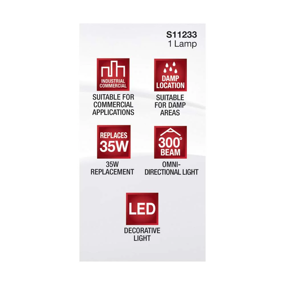 3.5W JCD LED Frosted 4000K G9 G9 Double Loop Base 120v - Image 6