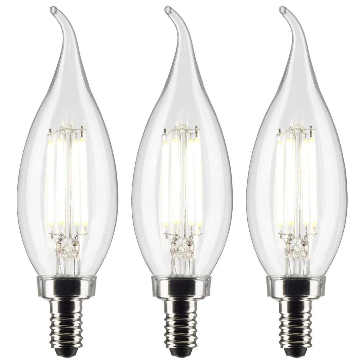3 Pack - 4.5w CA11 LED E12 Candelabra base 2700K Soft White Bulb - Image 2