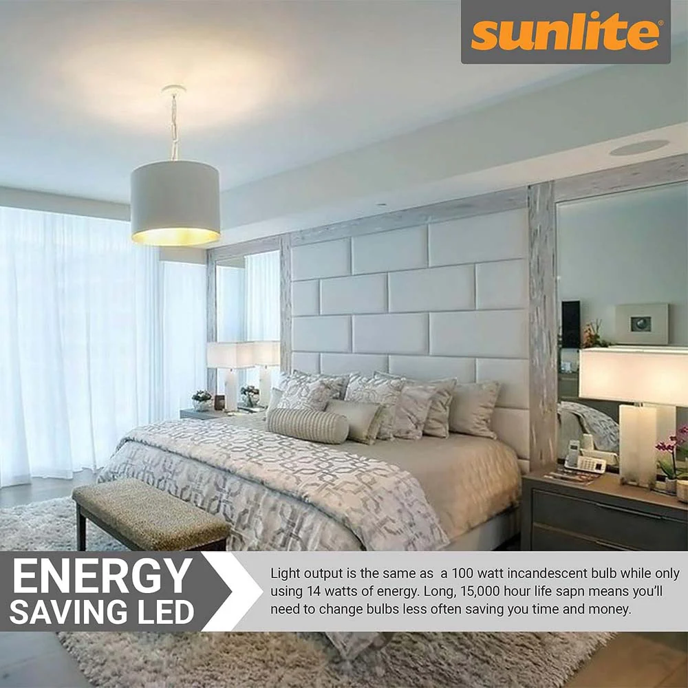 3Pk - Sunlite 14W LED A19 6500K - Daylight 1500LM Non-Dimmable Bulb - 100w Equiv - Image 4