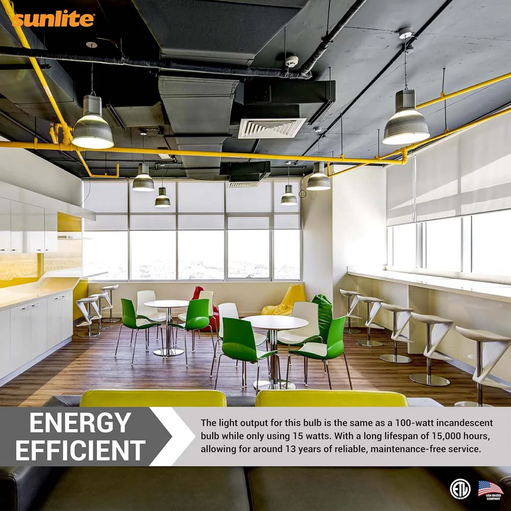 3Pk - Sunlite 15w A19 LED 1500Lm E26 Base 4000K Cool White Bulb - 100w equiv - Image 4