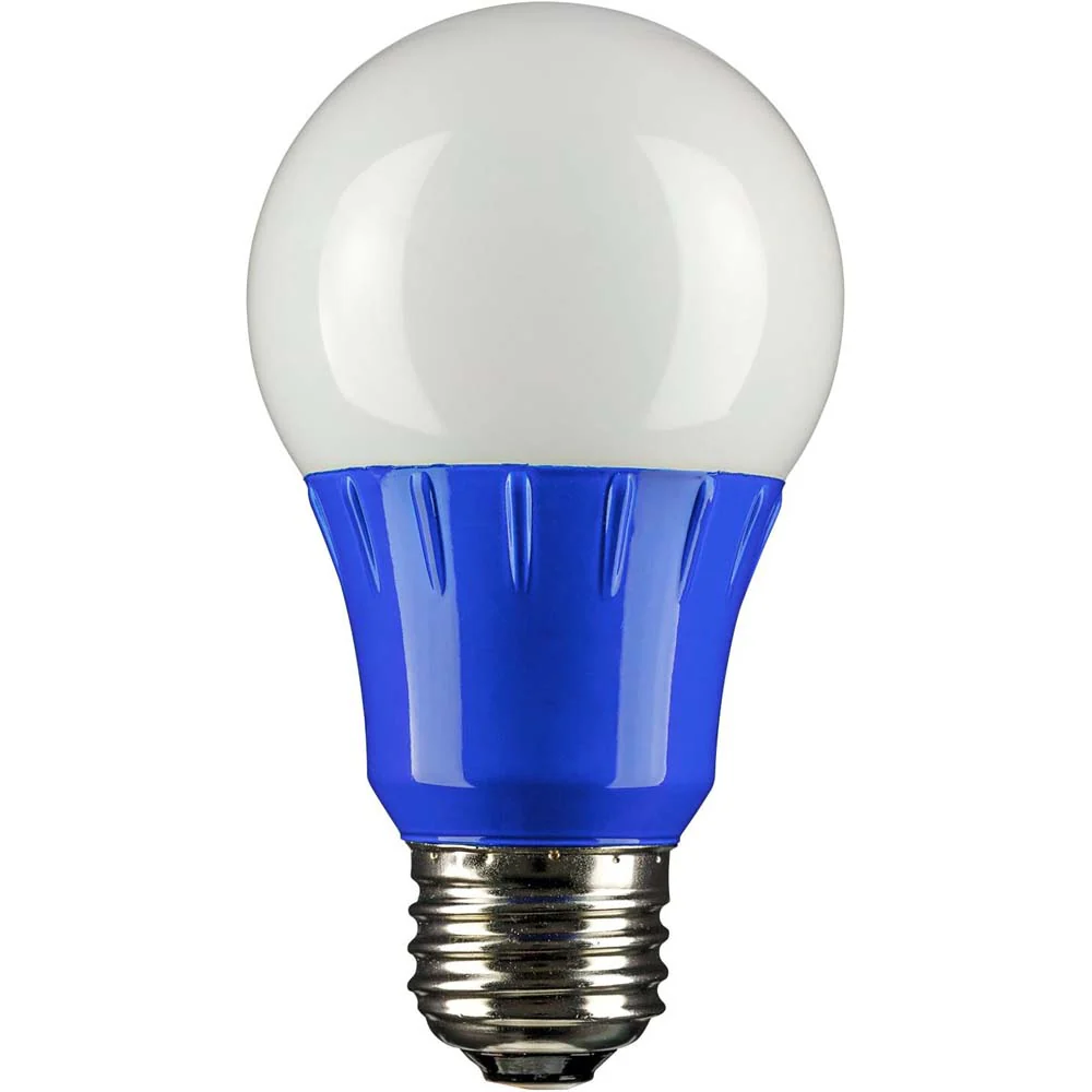 3Pk - Sunlite 3w LED A19 Blue Colored Non-Dimmable Bulb - 25w Equiv - Image 2