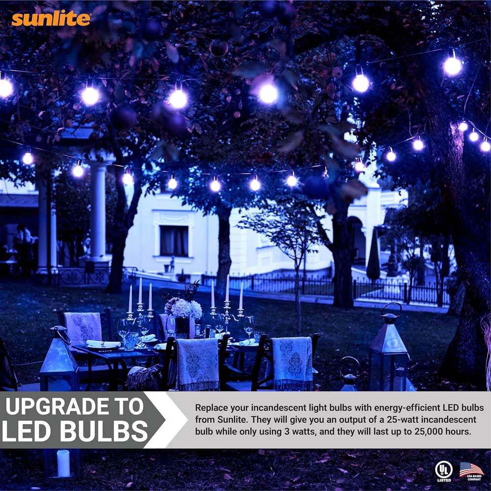 3Pk - Sunlite 3w LED A19 Blue Colored Non-Dimmable Bulb - 25w Equiv - Image 6