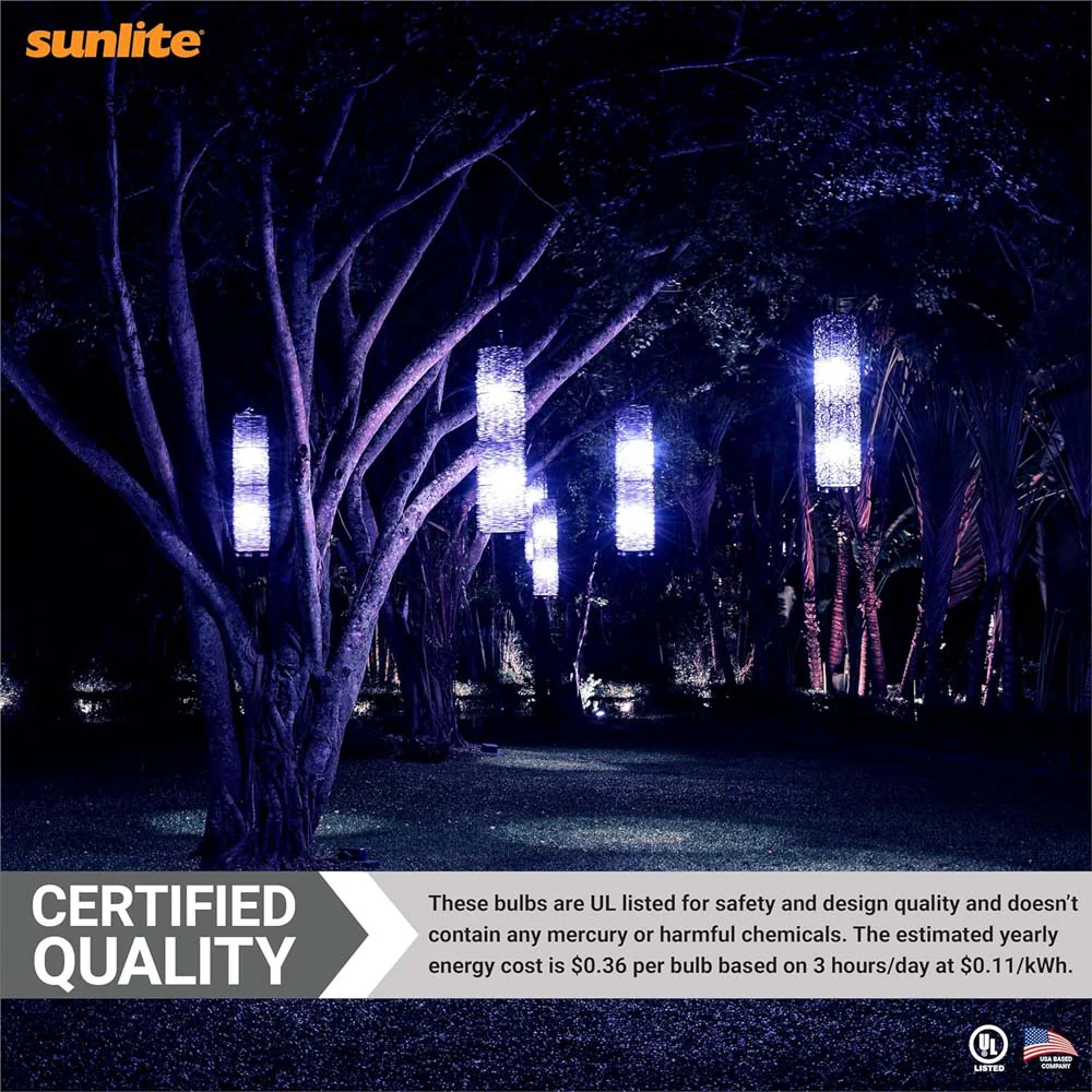 3Pk - Sunlite 3w LED A19 Blue Colored Non-Dimmable Bulb - 25w Equiv - Image 7