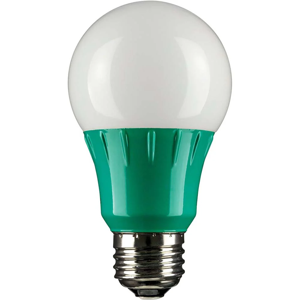 3Pk - Sunlite 3w LED A19 Green Colored Non-Dimmable Bulb - 25w Equiv - Image 2