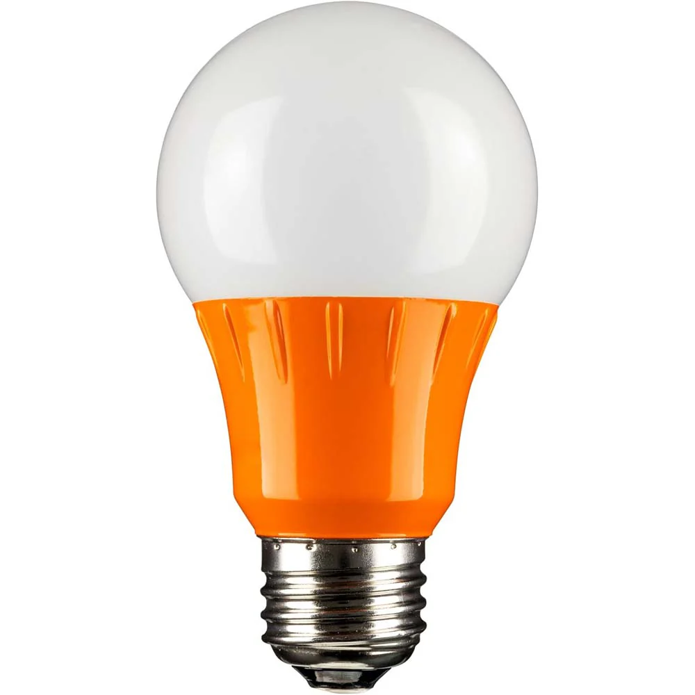 3Pk - Sunlite 3w LED A19 Orange Colored Non-Dimmable Bulb - 25w Equiv - Image 2