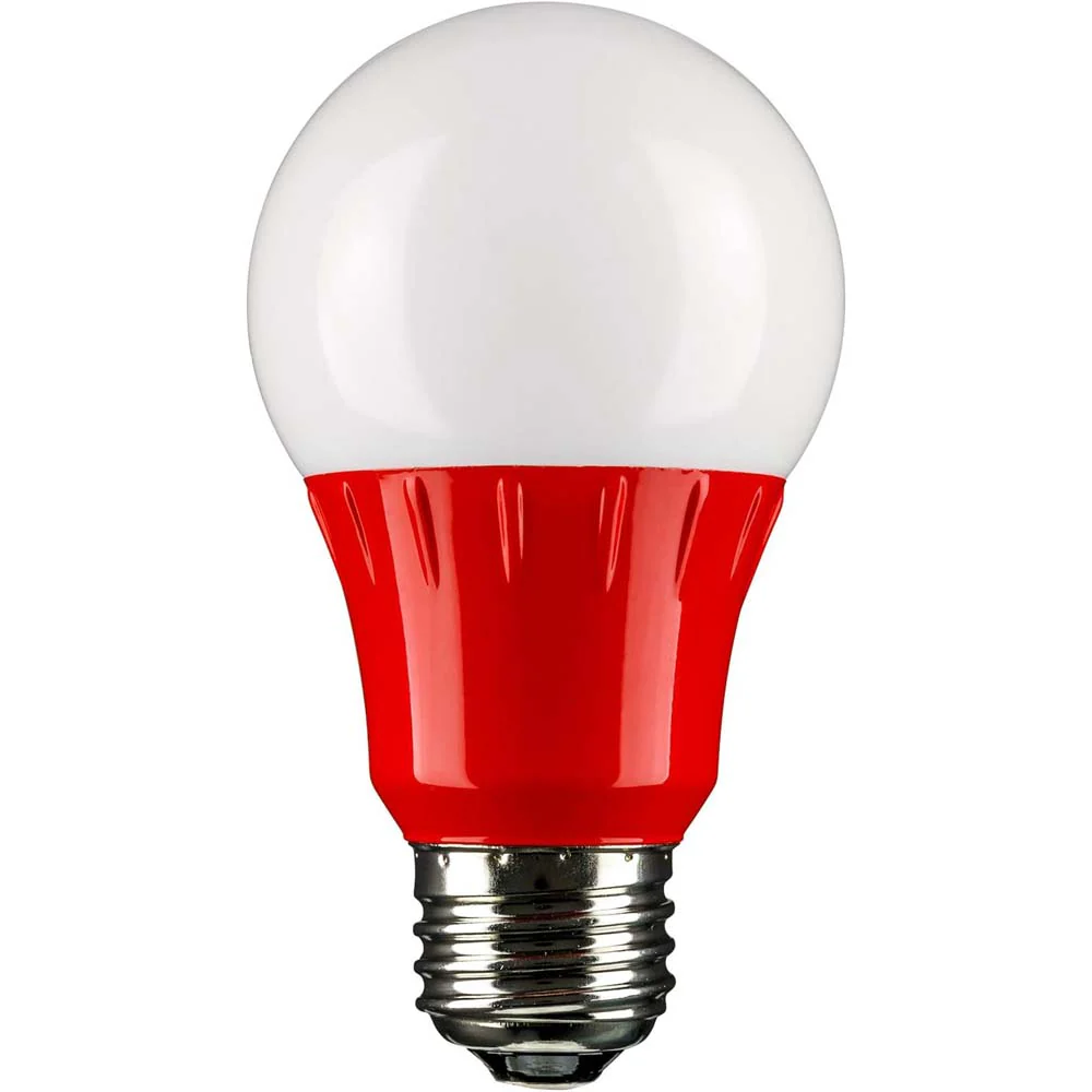 3Pk - Sunlite 3w LED A19 Red Colored Light Non-Dimmable Bulb - 25w Equiv - Image 2