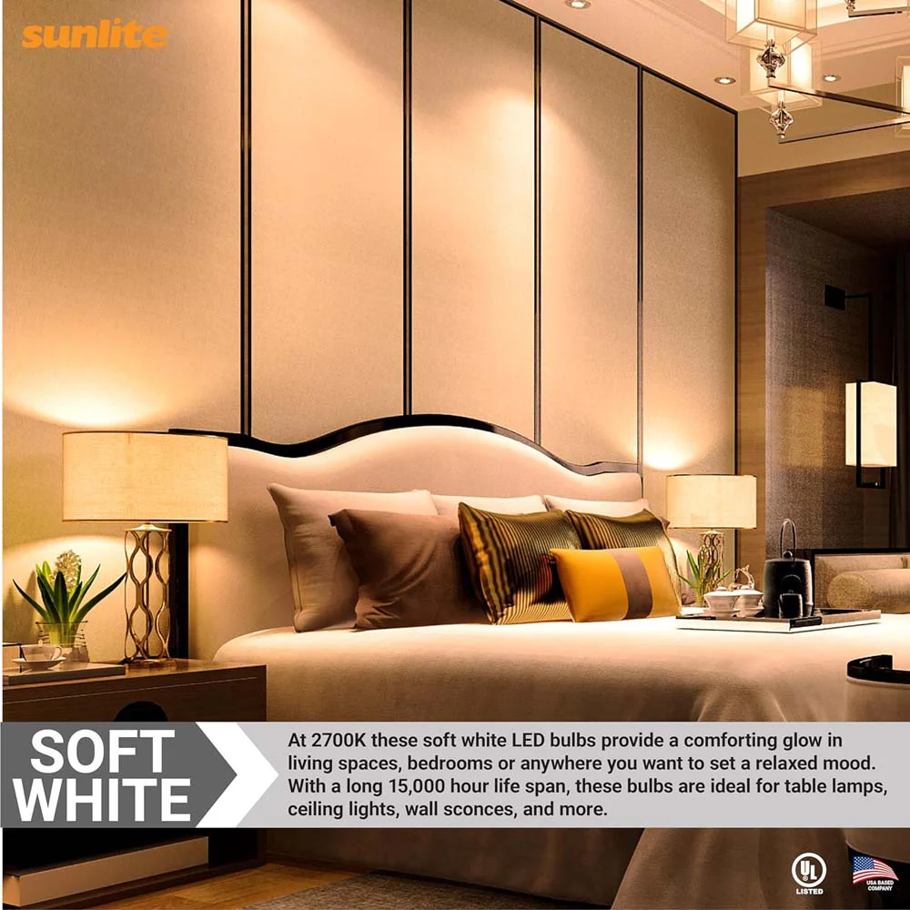 3Pk - Sunlite 6w LED A19 Non-Dimmable 2700K Soft White Bulb - 40w Equiv - Image 5