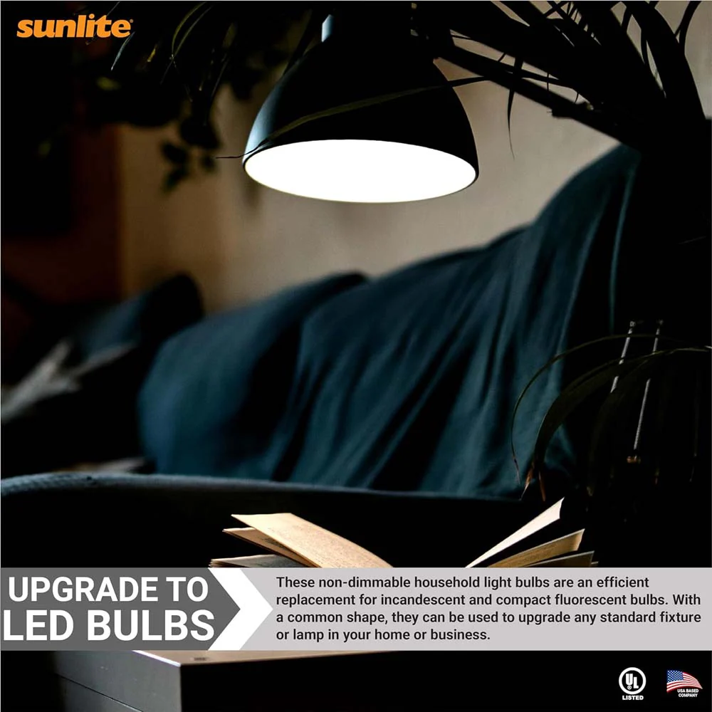 3Pk - Sunlite 6w LED A19 Non-Dimmable 4000K Cool White Bulb - 40w Equiv - Image 4