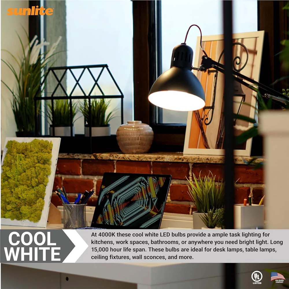 3Pk - Sunlite 6w LED A19 Non-Dimmable 4000K Cool White Bulb - 40w Equiv - Image 5