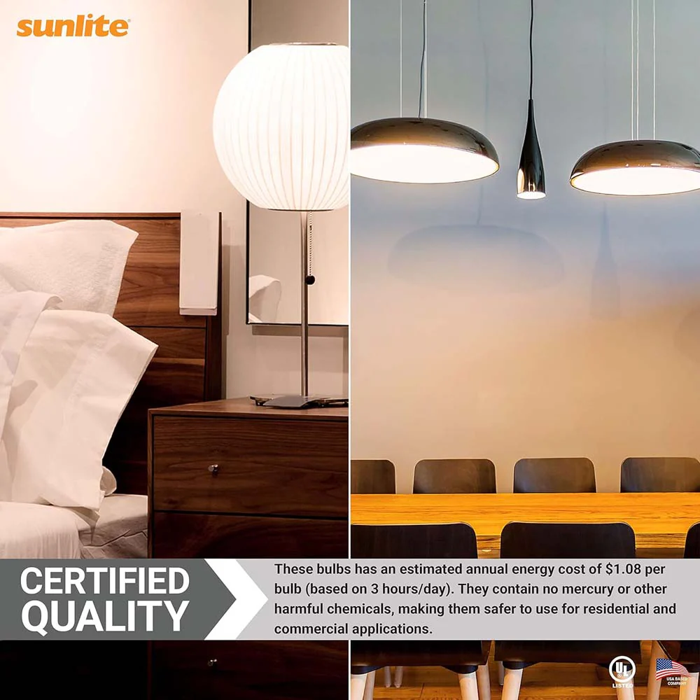 3Pk - Sunlite 9w A19 LED 2700K 800Lm Non-Dimmable Bulb - 60W Equiv - Image 5