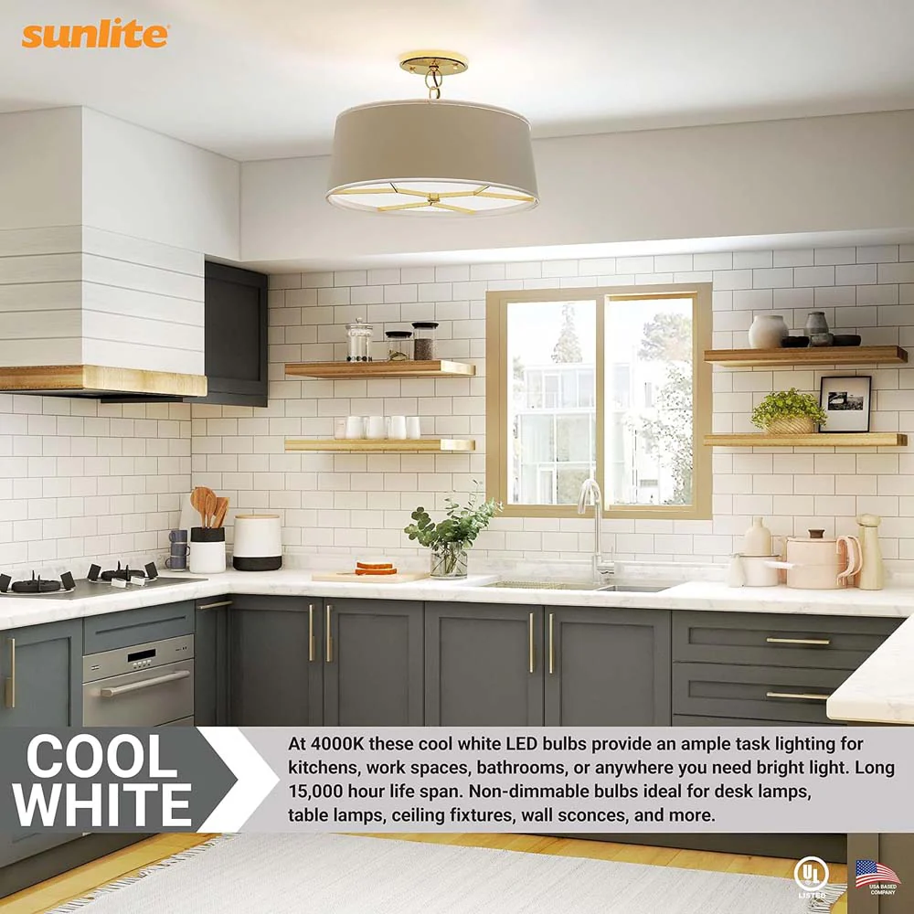 3Pk - Sunlite 9w A19 LED 4000K 800Lm Non-Dimmable Bulb - 60W Equiv - Image 4