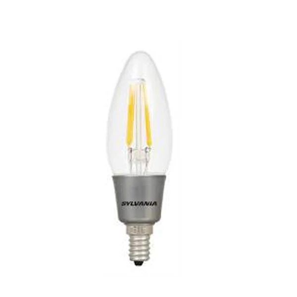 4.5w B10 Blunt Tip Dimmable LED - Osram Sylvania Candelabra base 2700K - Image 2