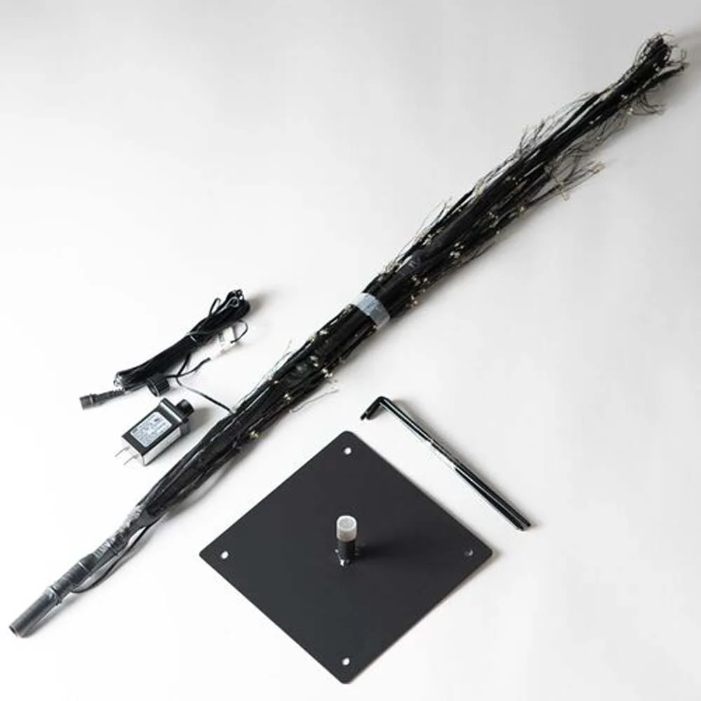 4-ft. Black Fairy Light Tree, Warm White LED - Image 6