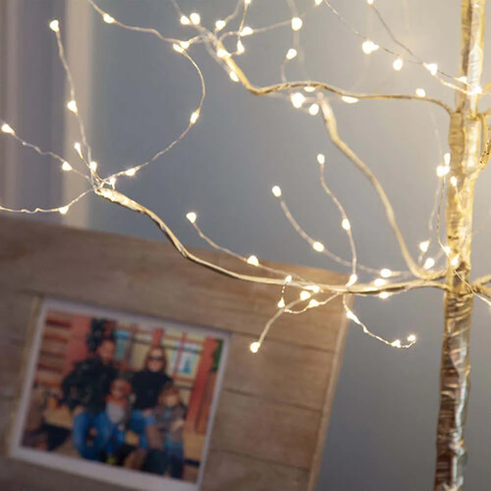 4-ft. Gold Fairy Light Tree, Warm White LED - Image 7