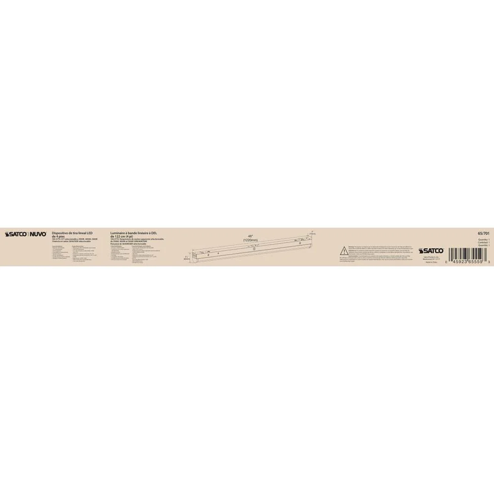 4-ft LED Linear Strip Light CCT Tunable White Finish - Image 5