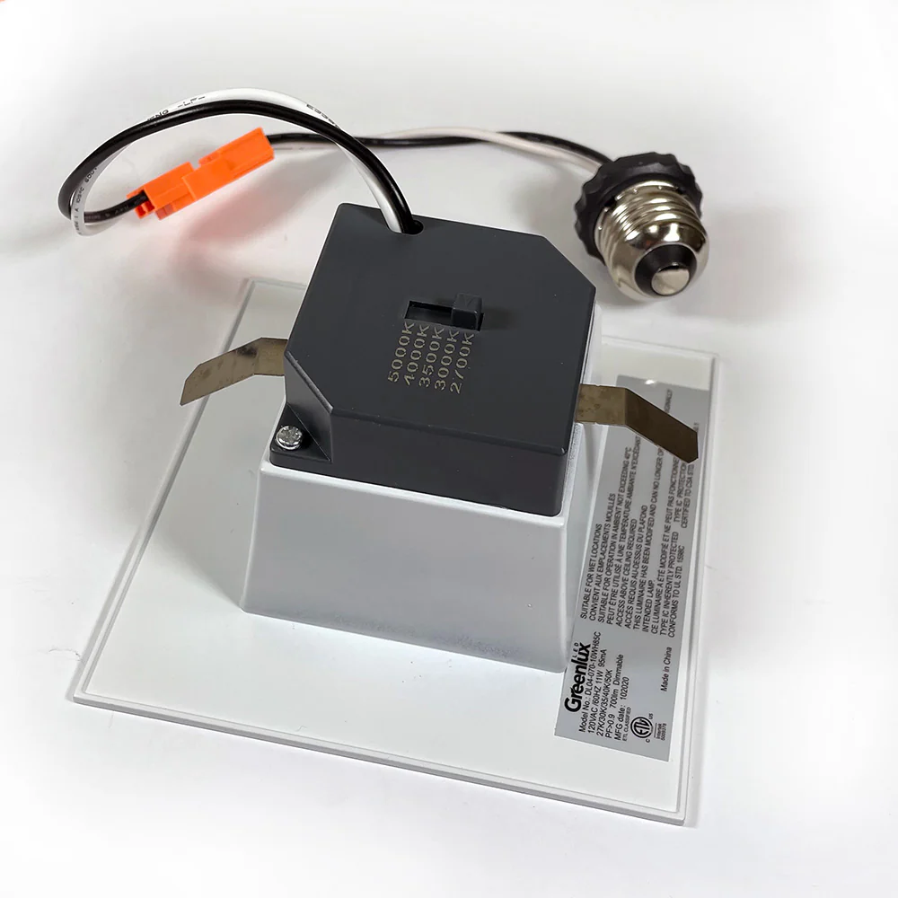 4" square LED Downlight Selectable CCT Dimmable - 65w Replacement - Image 3