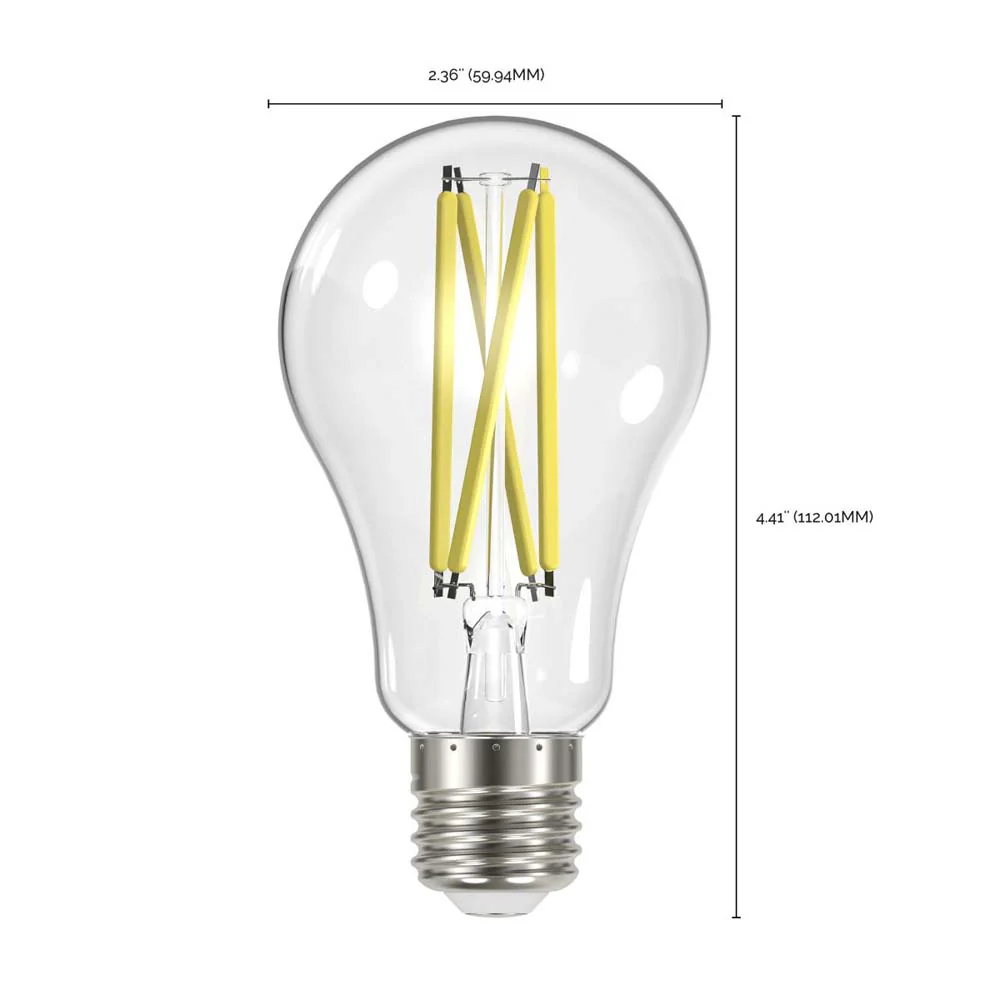 4Pk - 12.5W A19 LED Clear Medium base 3000K 120v - 100W equiv - Image 5