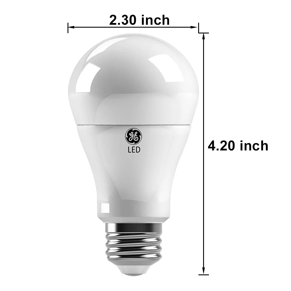 4Pk - GE 10w 120v A19 LED Dimmable E26 Base 2700K Soft White Bulb - 60w Equiv. - Image 3