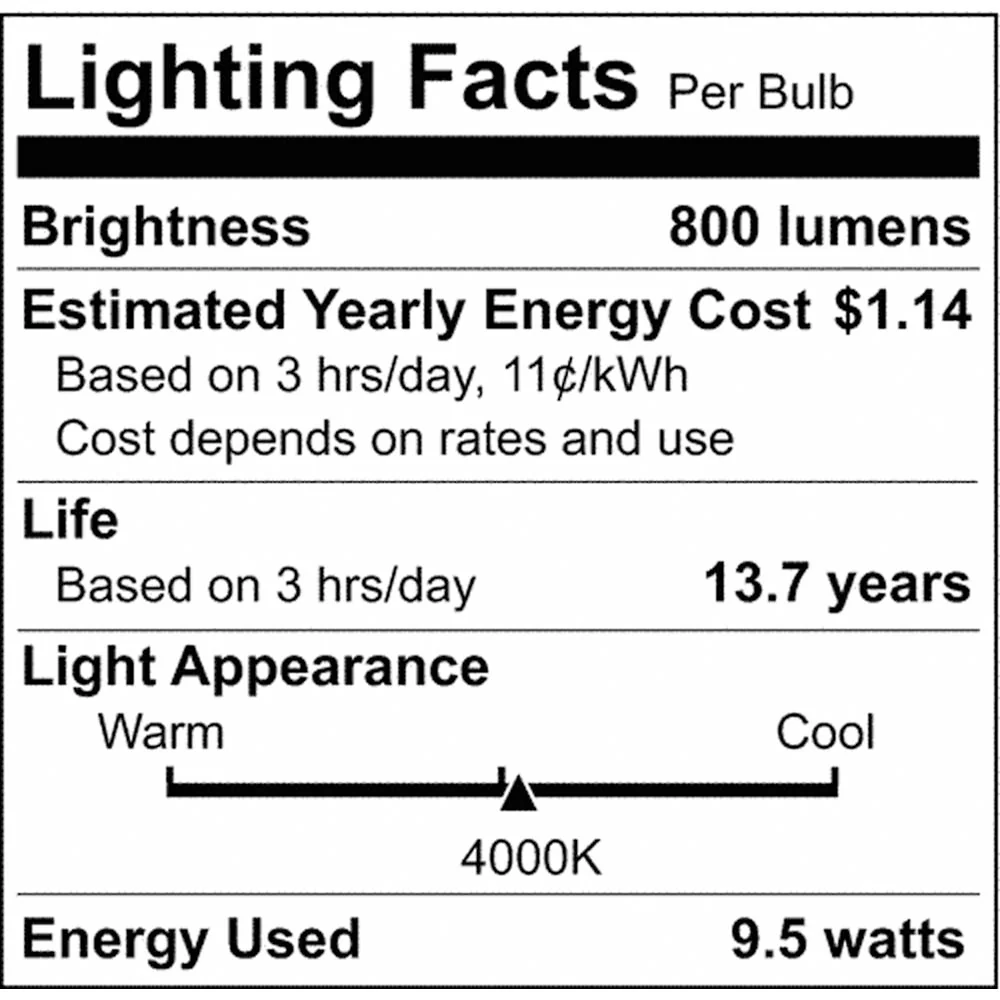 4Pk - Satco 9.5w 120v A19 LED Bulb E26 Medium Base 4000k Cool White - 60w-equiv - Image 6