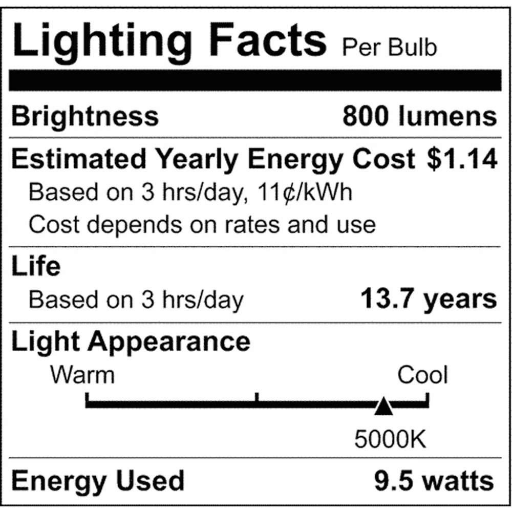 4Pk - Satco 9.5w 120v A19 LED Bulb E26 Base 5000k Natural Light - 60w-equiv - Image 6