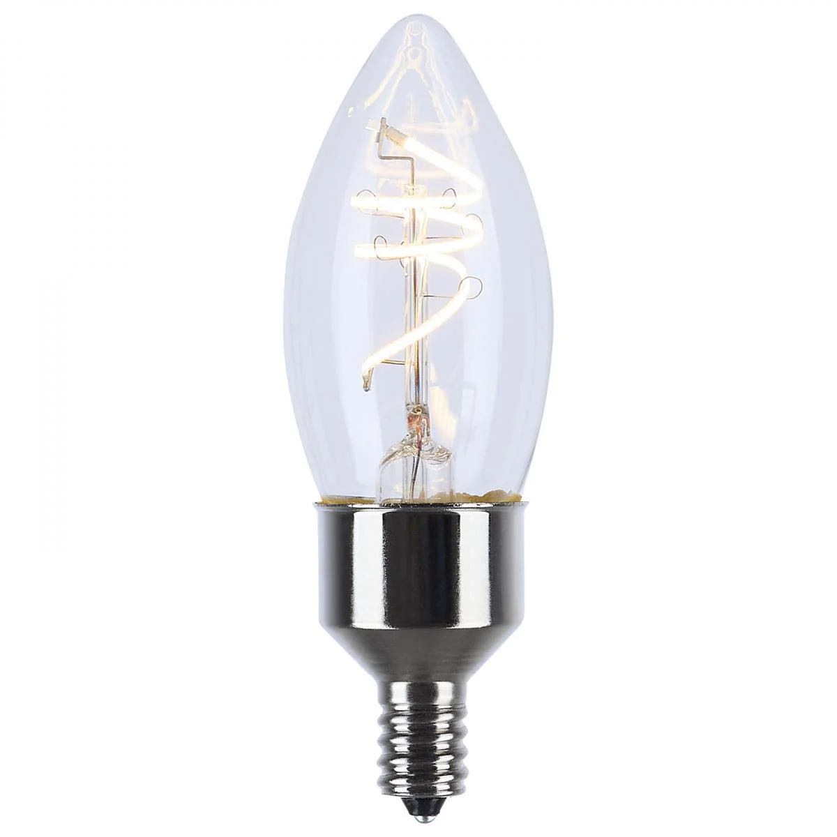 4w B11 LED Reminiscent Flex Gray Coil Filament E12 Base 2700K CCT Clear 120v - Image 2