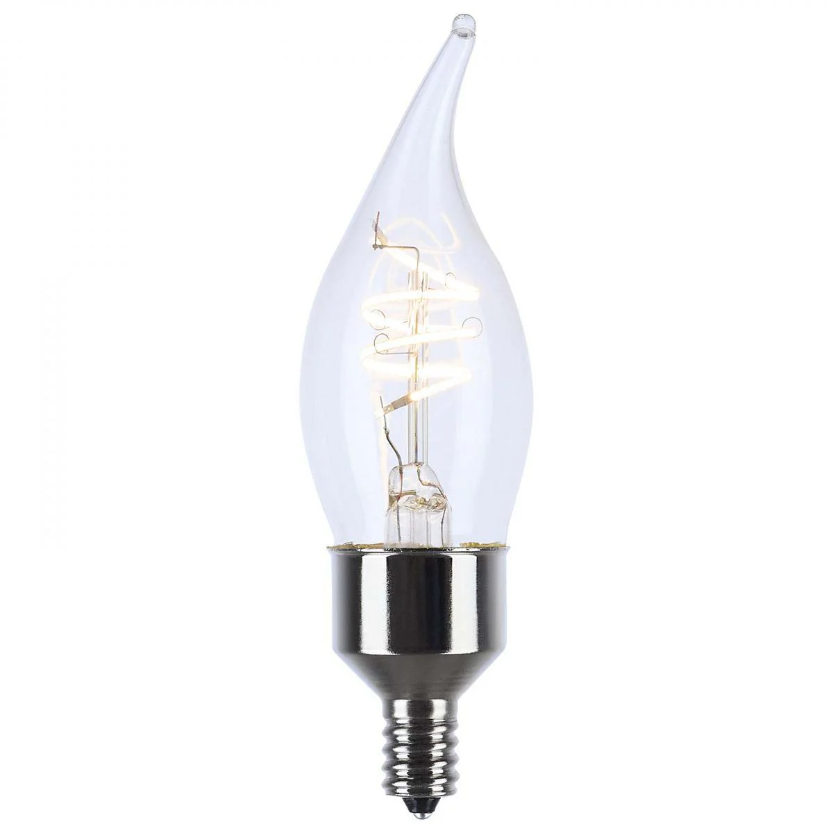 4w CA11 LED Reminiscent Flex Gray Coil Filament E12 Base 2700K CCT Clear 120v - Image 2