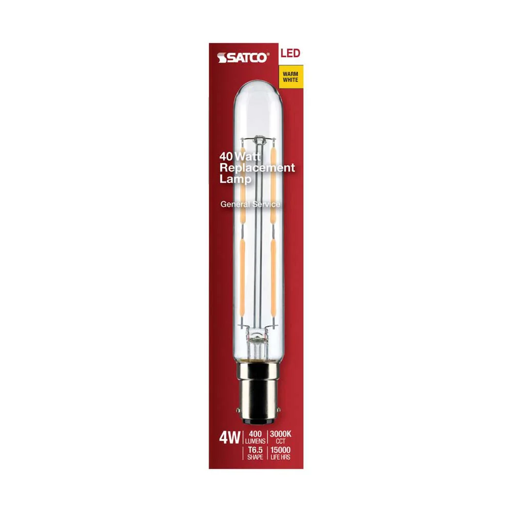 4W T6.5 LED Clear Double Contact Bayonet Base 3000K 400 Lumens 120v - Image 4