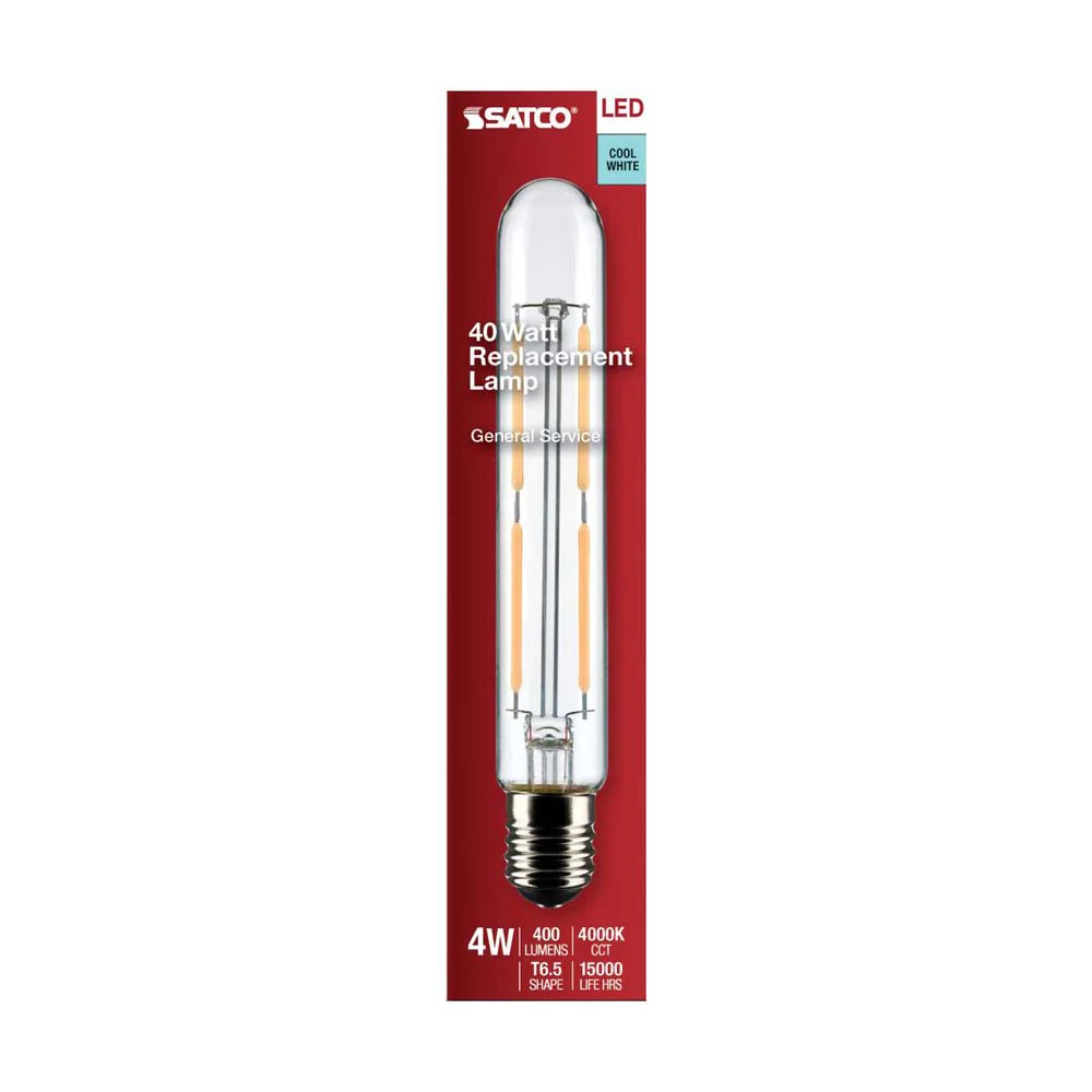 4W T6.5 LED Clear Intermediate Base 4000K 400 Lumens 120v - Image 4