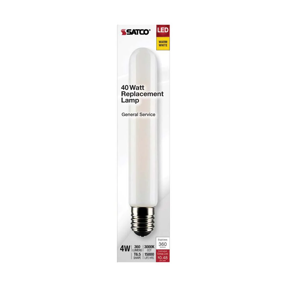 4W T6.5 LED Frosted Intermediate Base 3000K 360 Lumens 120v - Image 3