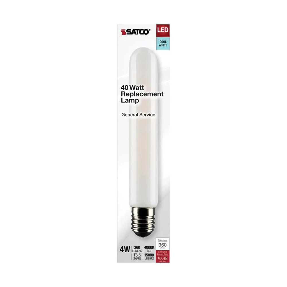 4W T6.5 LED Frosted Intermediate Base 4000K 360 Lumens 120v - Image 3
