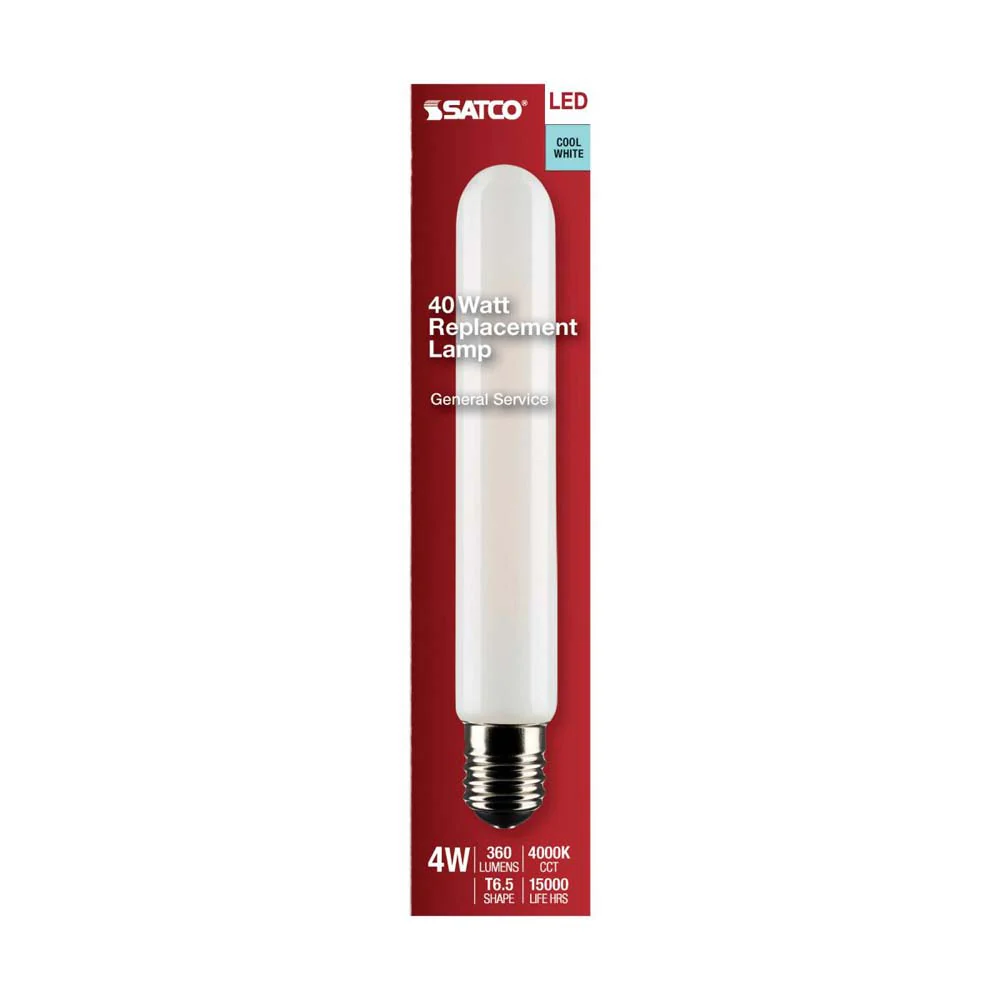4W T6.5 LED Frosted Intermediate Base 4000K 360 Lumens 120v - Image 4