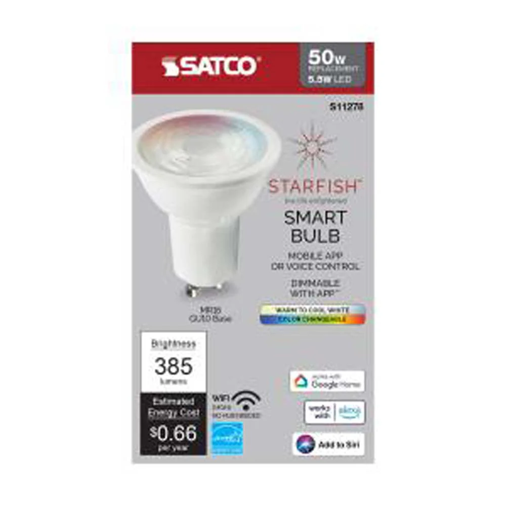 5.5W MR16 LED RGBW Tunable White T20 Starfish IOT 385Lm 120v - Image 3
