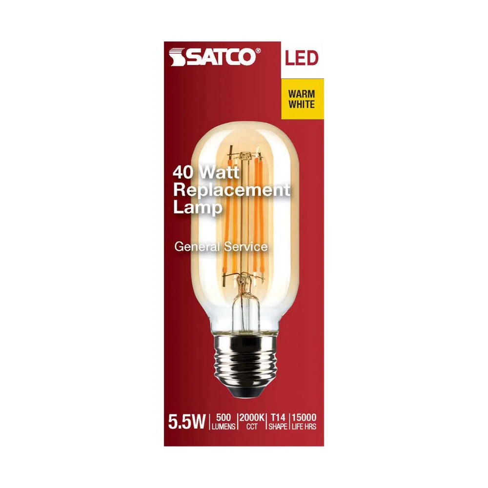 5.5W T14 LED Clear Medium Base 2000K 500 Lumens 120v - Image 4